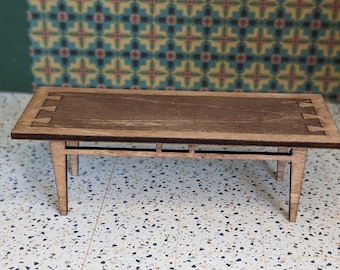 Lane "Acclaim" Walnut and Ash Coffee Table - Miniature 1:12 Scale