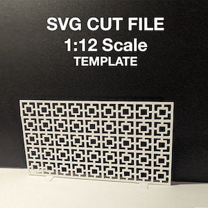 SVG Cut File Mid Century Square Breeze Block Wall; 1:12 scale; 4&quot; x 6&quot; or 3&quot; x 4&quot;
