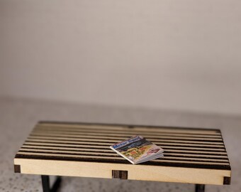 Miniature George Nelson Bench | 1:12 Scale Dollhouse Furniture