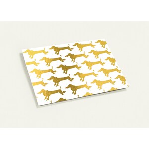 Biglietti d'auguri con motivo cuccioli in lamina d'oro, confezione da 10, con buste / 5,5 x 4,25 pollici / Interno vuoto / Spedizione gratuita