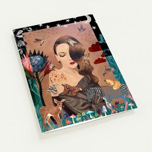Pacote de 10 cartões de felicitações Dreamy Fantasy com envelopes | Ecológico | 4,25 x 5,5 polegadas | Em branco por dentro