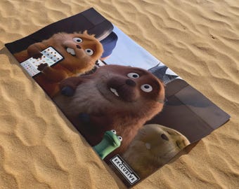 Hoppers Lover Gift, Personalized Gift, Kids Birthday Gift Idea, Custom Beach Towel, Printed Towel, Hoppers Printed Towel