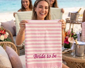 Personalized Chevron Turkish Cotton Towel, Beach or Bath, Wedding Gift