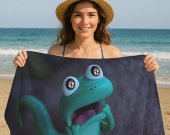 Character Tom Printed Towel, Hoppers Kids Towel, Printed Beach Towel, Custom Beach Gift, Birthday Gift Idea, Personalized Towel,