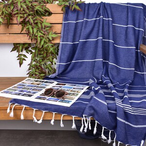 40"x70" Cotton Striped Towel, Personalized Gifts, Xmas Gifts, Custom Wedding Gifts, Housewarming Gift, Cute Beach Towel, Grandma Gift, image 3