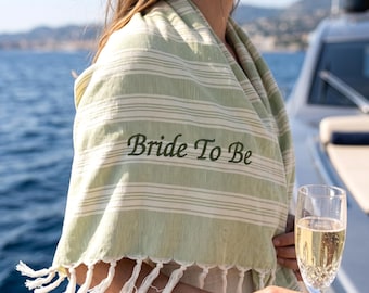 Striped Turkish Cotton Beach Towel, 37"x65", Bridesmaid Gift