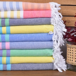 36&quot;x70&quot; Cotton Striped Towel, Personalized Wedding Gift, Personalized Towel, Bachelorette Party Gift, Xmas Gifts, Handmade Gift,