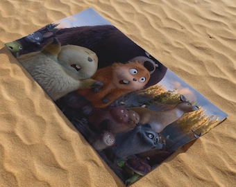 Hopper Character Towel, Printed Towel gift,  Birthday Gift For Kids, Hoppers Movie Towel, Custom Beach Towel, Gift For Her,