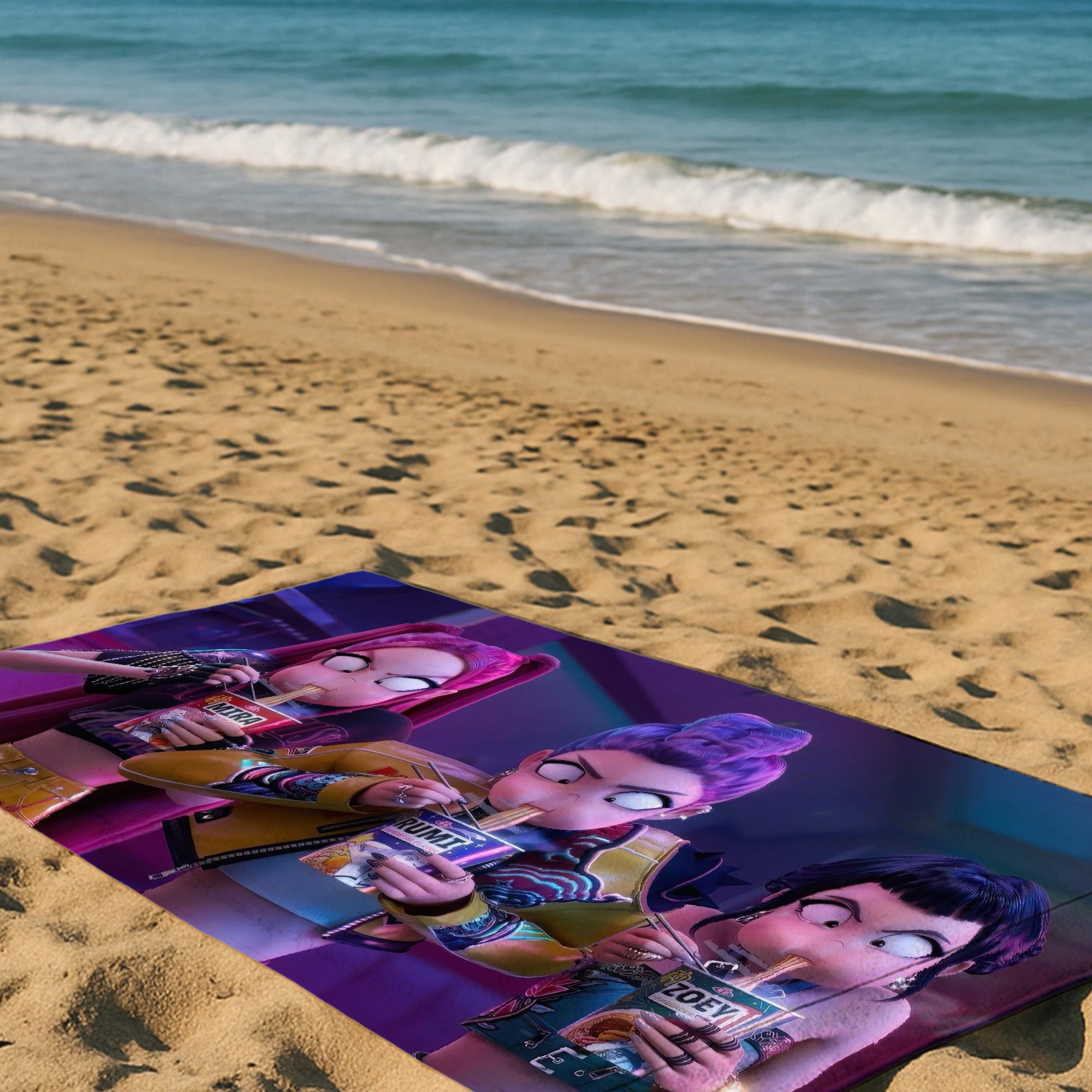 K-pop Girl Towel, K-pop Demon Hunters, K-pop Anime Girls, Eating