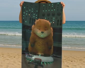 Animation Character Beach Towel, Hoppers Printed Towel, Kids Birthday Gift, Holiday Gift, Printed Beach Towel, Hoppers Lover Gift