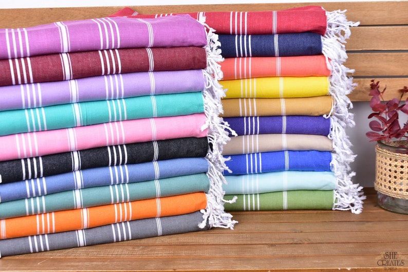 40"x70" Cotton Striped Towel, Personalized Gifts, Xmas Gifts, Custom Wedding Gifts, Housewarming Gift, Cute Beach Towel, Grandma Gift, image 1