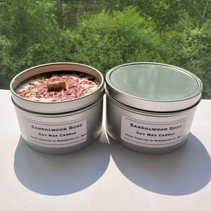 8oz Floral Soy Candles / LOWEST PRICED CANDLES / Free Shipping / Handmade