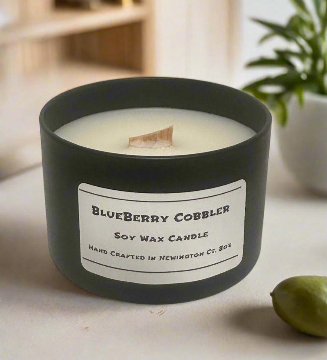 Lowest Priced 8oz Black Tin Soy Candle Wood Wick or Cotton Wick Scented ...