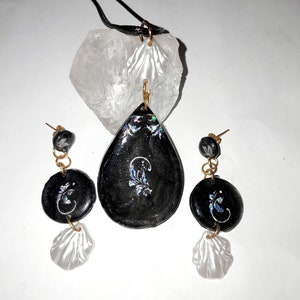 Earrings and pendant set