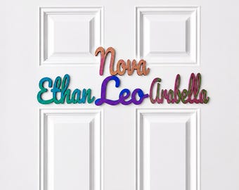 Custom 3D Printed Name Sign: Two-Tone Decorative Door Plaque, Personalized Name Plaque for Kids, Custom Name Sign for Doors and Walls