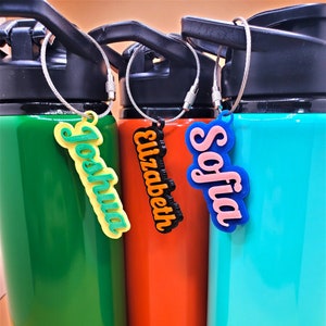 Bottle name tag in cloud design,Custom backpack name tag,School name label,Keychain designs,3d printed keychains,Lunchbox tag,Name key chain