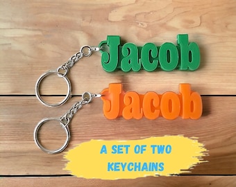 Custom name keychain,Team keychains,Name key chain,Bottle name tag,Luggage name tag,Tumbler cup charm,Backpack name tag,3d printed