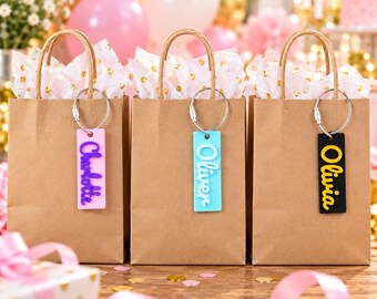 Birthday Party Favor Name Tag, Personalized Party Favor Name Tag, Custom 3D Printed Gift Bag Name Tag, Party Bag Name Tag,Favor Bag Name Tag