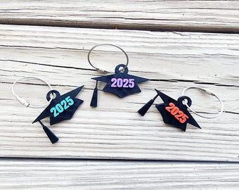 2025 Graduation Cap Keychain: 3D Printed Senior Gift