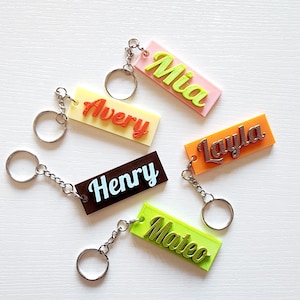 Personalized Name Keychain,Bottle name tag,Luggage name tag, Custom Backpack Tag, Backpack name tag, Tumbler cup charm, Backpack name tag