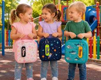 3D Printed Personalized Lunch Box Name Tag, Custom Lunchbox Name Tag, Kids Lunch Box Keychain, School Lunch Label, Kindergarten Gift