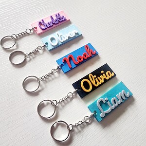 Custom name keychain,Backpack name tag,School name label,Keychain designs,3d printed keychains,Lunchbox tag,Name key chain