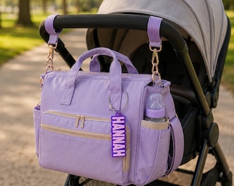 Etiqueta personalizada impresa en 3D para bolso de pañales, etiqueta personalizada con nombre para bolso de pañales, etiqueta para bolso de bebé, etiqueta de identificación para bolso de pañales, etiqueta para bolso de mamá, regalo para baby shower