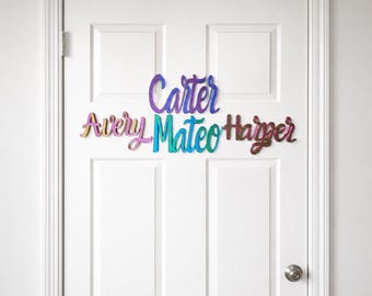 Personalized 3D Printed Name Sign: Decorative Boys and Girls Room Sign, Custom Door Sign, Custom Name Plaque, Custom Name Sign