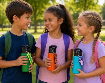 Etiqueta personalizada para botella con diseño de nube, etiqueta personalizada para botella de agua impresa en 3D, etiqueta para botella de agua infantil, etiqueta reutilizable para botella, etiqueta escolar.