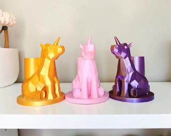 Unicorn Pen Holder for Kids, Cute Desk Organizer, 3D Printed Pencil Holder, Kids Room Decor, Birthday Gift Idea.