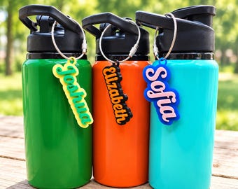 Bottle name tag in cloud design,Custom backpack name tag,School name label,Keychain designs,3d printed keychains,Lunchbox tag,Name key chain