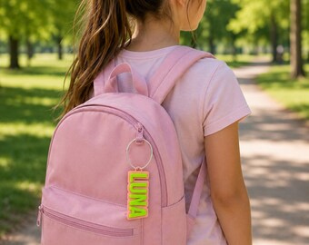 Personalized Backpack Name Tag, Custom 3D Printed Backpack Tag, Kids Backpack Tag, Backpack ID Tag, Reusable Bag Tag, School Bag Tag