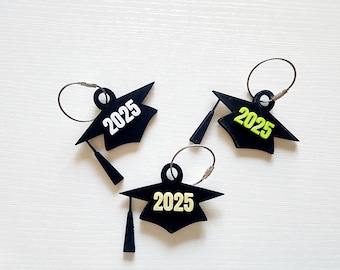 3D Printed Graduation Cap Keychain - Class of 2025 Gift