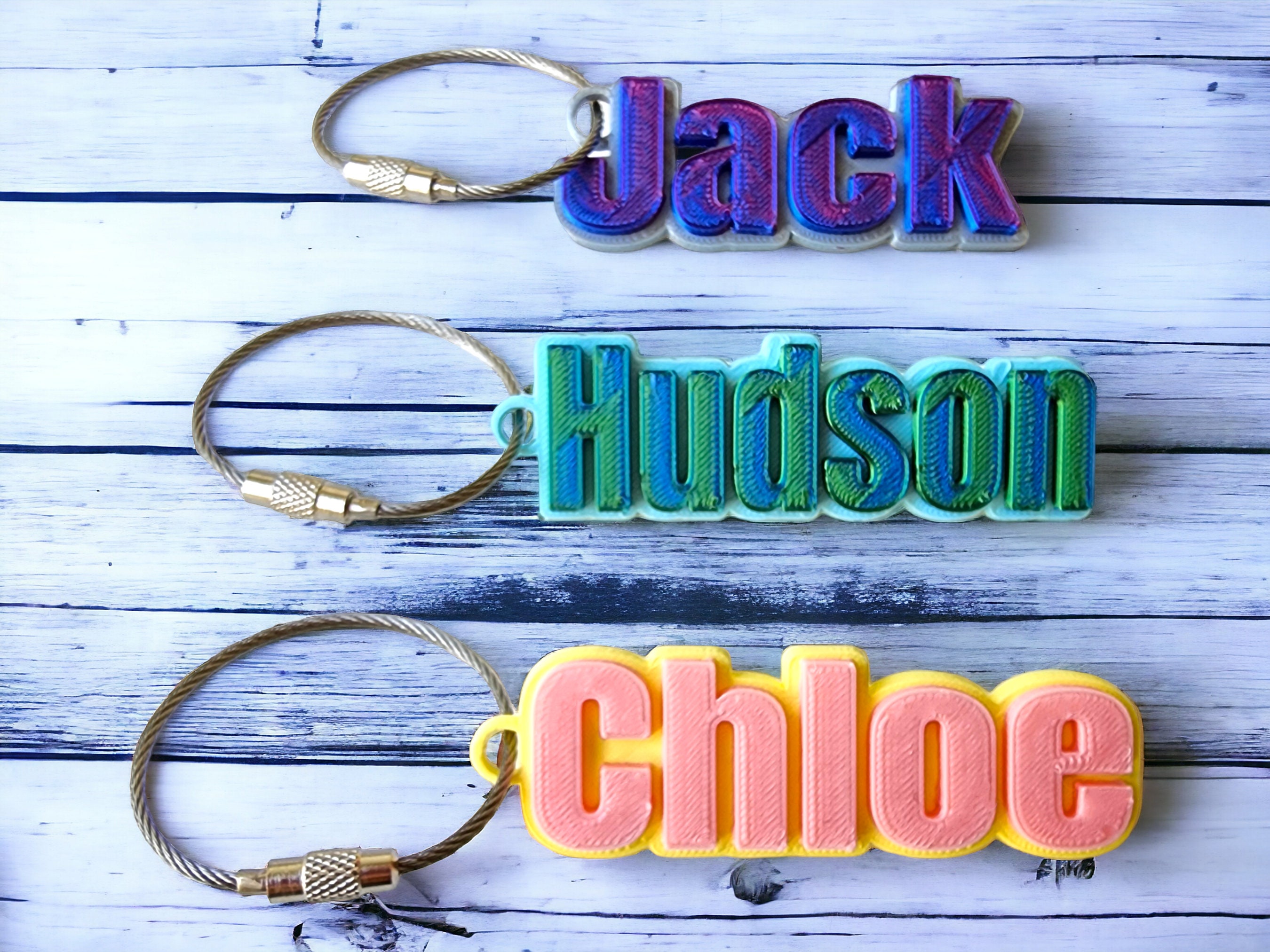 Bottle Name Tag, Personalized Name Keychain, Custom Backpack Tag, School Name Label, Tumbler Charm, Lunchbox Tag, 3D Printed Keychains