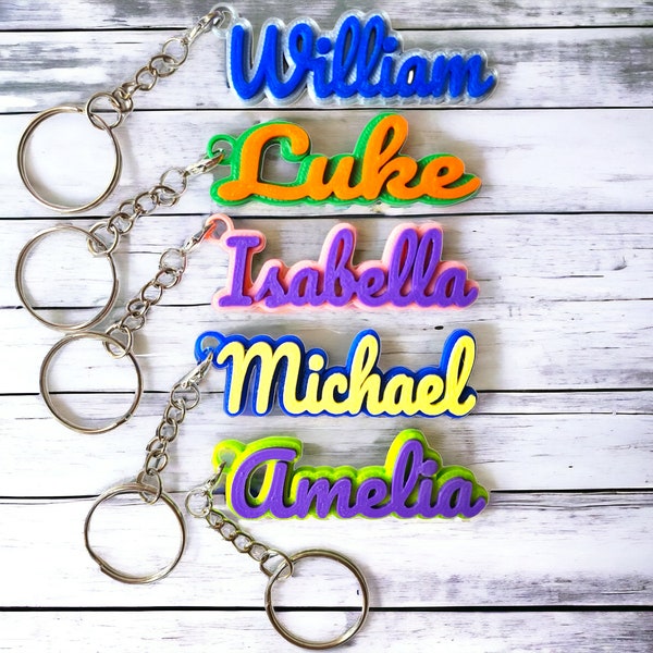 Custom name keychain,Backpack name tag,School name label,Keychain designs,3d printed keychains,Lunchbox tag,Name key chain,Logo charm