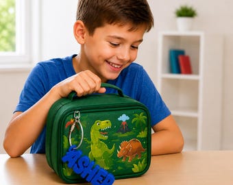 Personalized Lunch Box Name Tag, Custom Lunchbox Keychain, 3D Printed Name Tag, School Lunch Bag Label, Kids Lunch Box Charm