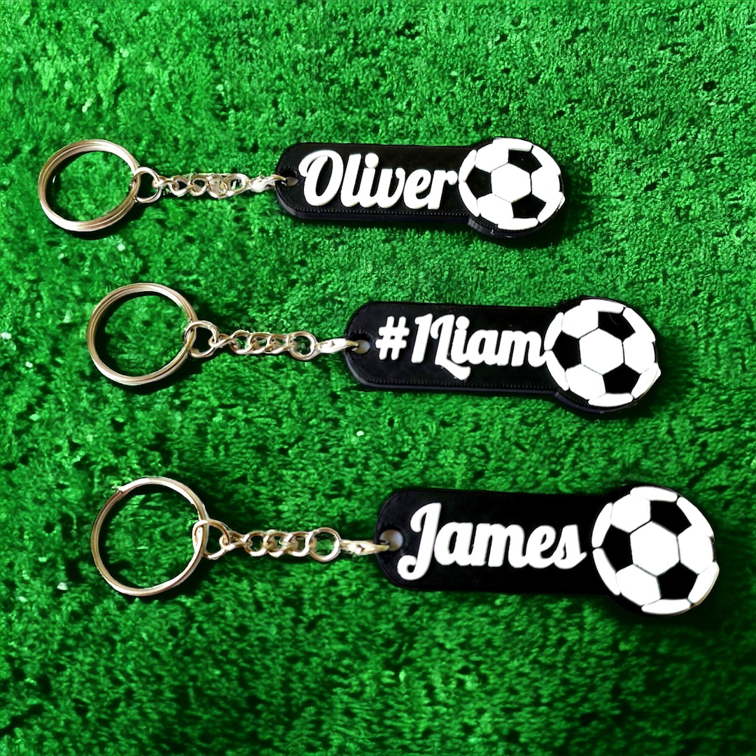 Personalized Soccer Keychain, Sports Team Keychains, Custom Keychain, Sports Keychains, Name