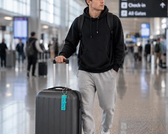 Etiqueta de identificación para equipaje impresa en 3D personalizada, etiqueta de identificación para equipaje de viaje personalizada, etiqueta de identificación para maleta, etiqueta de identificación para equipaje de mano, etiqueta de identificación para bolsa de viaje