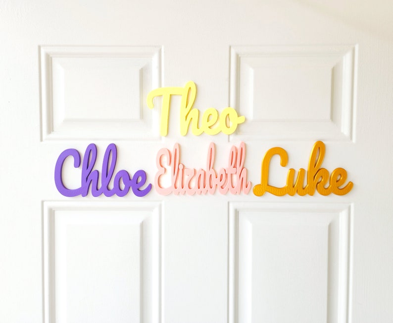 Theo Lettering Personalized Door Sign,custom Door Sign,decorative Boys and Girls Room ...