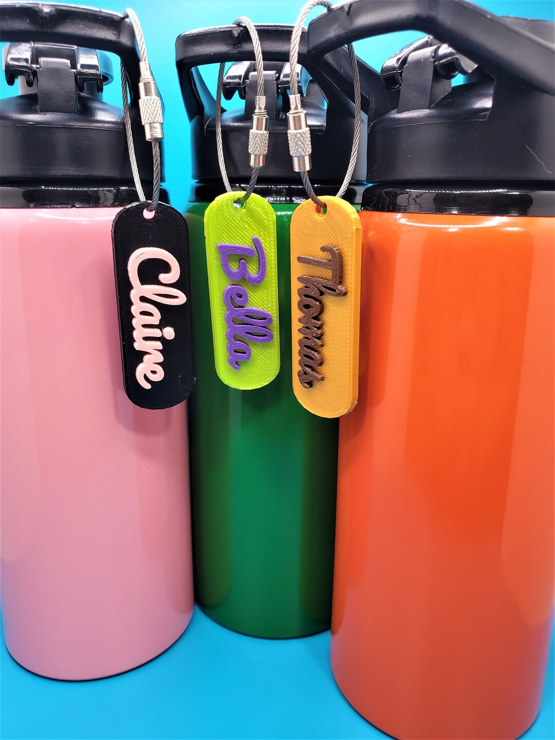Bottle Name Tag Oval,backpack Name Tag,school Name Label,keychain ...