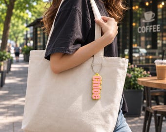 Etiqueta personalizada para bolso de tela impresa en 3D, etiqueta personalizada para bolso de tela, etiqueta reutilizable para bolso de tela, etiqueta de identificación para bolso de tela, etiqueta para bolso de tela de uso diario