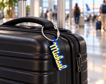 Custom 3D Printed Luggage Name Tag, Personalized Travel Luggage Name Tag, Suitcase Name Tag, Carry On Name Tag, Travel Bag ID Tag