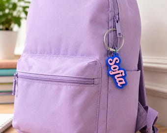 Etiqueta personalizada para mochila infantil con diseño de nube, etiqueta para mochila impresa en 3D a medida, etiqueta para nombre de mochila, etiqueta reutilizable para mochila, etiqueta para mochila escolar