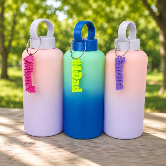 Bottle Name Tag, Lunchbox Tag ,Personalized Name Keychain, Custom Backpack Tag, School Name Label, Tumbler Charm, 3D Printed Keychains