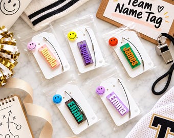 Custom 3D Printed Team Name Tag, Personalized Team Name Tag, Dance Class Name Tag, Kids Party Name Tag, Teacher Name Tag, Birthday Name Tag