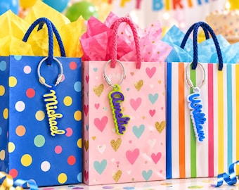 Birthday Party Favor Name Tag, Custom 3D Printed Gift Bag Name Tag, Personalized Party Favor Name Tag, Party Bag Name Tag,Favor Bag Name Tag
