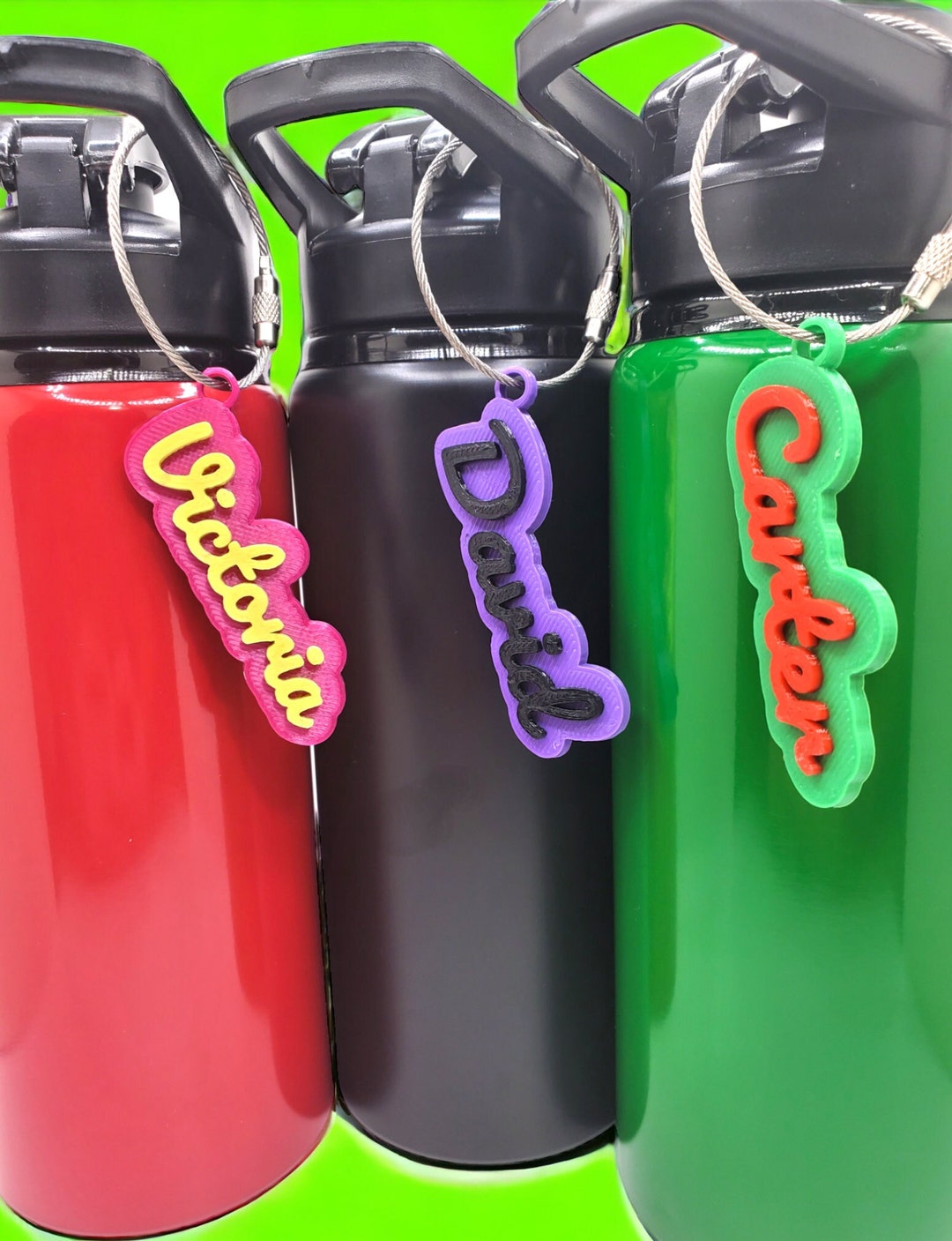 Bottle Name Tag in Cloud Designbackpack Name Tagschool Name - Etsy