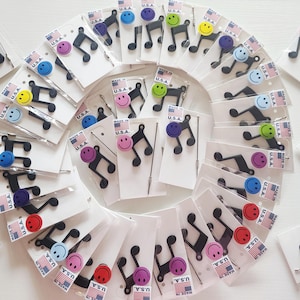 Music Note Keychain – Colorful Note Key Ring, Gift for Musicians, 3D Printed Bag Charm or Instrument Case Accessory