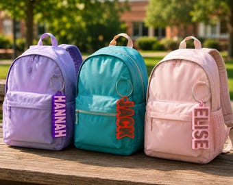 Etiqueta personalizada para mochila infantil, etiqueta para mochila impresa en 3D a medida, etiqueta para nombre de mochila, etiqueta de identificación para mochila, etiqueta reutilizable para bolso, etiqueta para mochila escolar