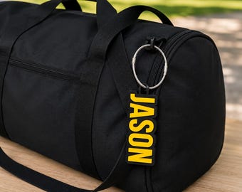 Personalized Sports Bag Name Tag, Custom 3D Printed Gym Bag Tag, Kids Sports Bag Tag, Sports Bag ID Tag, Team Gift Tag, Dance Bag Tag